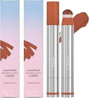 Liquid Highlight Blush and Lip Gloss, Multifunctional Contouring Facial Makeup, Light Cream Blush, 4ML/0.14FL.OZ(Bean paste color,2pcs)