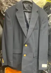 NEW - Edwards Suit Jacket Men's 38R Navy Blue Blazer Coat (EBAY RACK-W2-Q2162