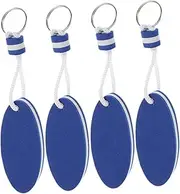 NULYLU 4pcs Foam Floating Keychain Oval Key Float Pendant for Boating Sailing Surfing Water Sports Stylish Key Ring for Outdoor Activities