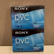 Sony DVC Mini-DV 60 2-Pack Premium Blank Tapes Digital Video Cassettes *NEW*