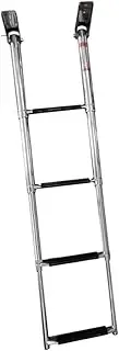 Oshhni Telescopic Boat Ladder Dive Ladder Equipment with Footboard Swimming Steps Boarding Ladder for Ship Swimming Pool Boat Yacht, 4 Step