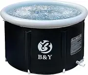B&Y Foldable Adult Bathtub 89 x 55 cm Ice Bathing Bin Inflatable Ice Bath for Athletes and Athletes, 342L Freestanding Ice Tub Ice Barrel for Cold Water Therapy