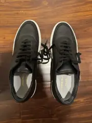Common Projects Bball Mens 41 / 8 Shoes Black Leather Low Top Lace Up Sneakers
