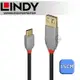 LINDY 林帝 ANTHRA USB 2.0 Type-C/公 to Type-A/母 OTG 傳輸線 0.15m (36897)