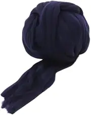 Nvzi-b Merino Wool Roving 2.2 lb for Spinning | Soft Chunky Jumbo Yarn for Arm Knitting Blanket ，Felting Core, Carded Stuffing，Navy
