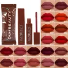 Chocolate Matte Ink Lip Gloss Long Lasting Liquid Lipstick Cosmetic Lip Glaze#
