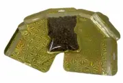 Gold Smell Proof Mylar Bags With Stars Resealable Zip Lock 4" x 6"