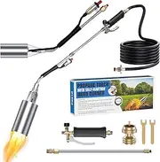 SEVENMEET Propane Torch Weed Burner with 11.5FT Hose, 1,800,000 BTU Blow Torch for Weed, Self Igniter Weed Torch Flamethrower for Weeding, Roof Asphalt, Melting Snow, Road Marking