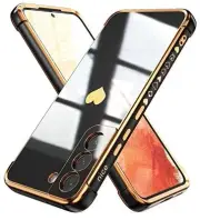for Galaxy S22 5G Case,Luxury Slim Fit Cute Durable Electroplate Edge Bumper