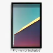 Pixel Art Poster - Sky Blue Wall (8 Bit Psychedelic Trippy Video Game Print)