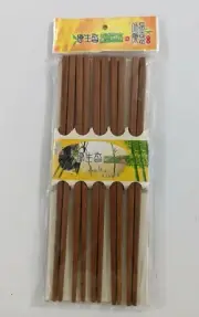 Chinese Japanese 10 pair set Reusable Wood Bamboo Chopsticks 91/2" long