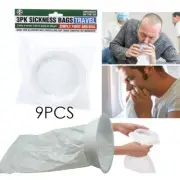 9Pcs Au Disposable Vomit Bags Sickness Travel Plane Motion Car Bus Sea Sick