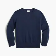J.Crew CrewCuts Boys' cotton crewneck sweater Navy NWT S