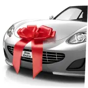 - Pre-Assembled Big Car Bow - Red, 23 Inch - Giant Car Bow for Birthday,
