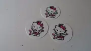 Pre Cut One Inch Bottle Cap Images HELLO KITTY PUNK ROCK N ROLL Free Ship