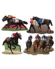 Melbourne Cup Horse Racing Cutouts 4 Large Decorations