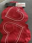 Cynthia Rowley Table Runner- Heart Shaped - Red -15" x 48"-New