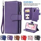 Removable Zipper Leather Wallet Case For Samsung Galaxy S24 S20 Plus 10 9 8