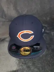 NEW ERA 59 FIFTY 5950 CHICAGO BEARS ONFIELD C MENS FITTED HAT BLUE SZ 7 5/8 NEW