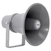 Indoor Outdoor PA Horn Speaker - 9.7 Inch 20-Watt Power Compact Loud Grey