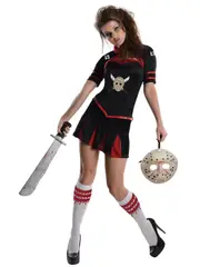 Jason Cheerleader Secret Wishes Corset Adult Costume - Large