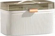 Medicine Box, Durable Security Lock First Aid Box Visible Large Capacity Portabl