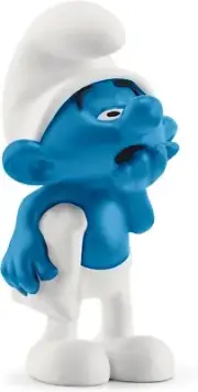 Schleich Smurfs, Collectible Retro Cartoon Toys for Boys and Girls, Lazy Smurf T