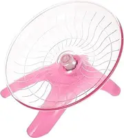 LIGHTAOTAO Hamster Exercise Wheel Silent Running for Pets Interactive Fun Safe Design for Hamsters Guinea Pigs Hedgehogs Random Color Flying Saucer Style