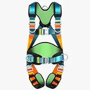 Full-body seat belt with quick buckles,waist protection harness,climbing harness with D-rings,fall arrest safety harnesses with anti-wear back plate,high-altitude working safety belt