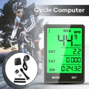 LCD Backlight Bike Computer Odometer Bicycle Cycling Speedometer Waterproof