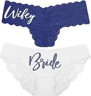 [RhinestoneSash] Bachelorette Party Gifts for Bride Naughty Toys - Bridal Boudoir Panties - Honeymoon, Wedding Night, Lingerie Shower Gift