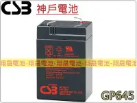 在飛比找Yahoo!奇摩拍賣優惠-彰化員林翔晟電池-戶電池CSB電池GP645 6V4.5A 