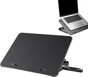 Laptop Cooling Stand, External Laptop Fan with Phone Holder, Multi-Angle Adjustable, Lightweight Desk Heat Dissipation Tool for Pc Overclocking