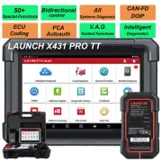 LAUNCH X431 PRO TT DYNO PROS V + OBD2 Scanner Car Diagnostic Tool ECU Coding US