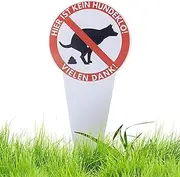 Dog Poop Signs For Lawn,Double-sided Dog Poop Floor Sign - Eye-catching And Stable Warning Novelty Gag Caution For Home Yard Grass Pets Walk Neighbors