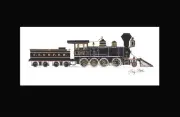 Santa Fe 2-8-0 #132 Cyrus K Holliday 11"x17" Matted Print Andy Fletcher signed