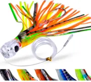 1X Squid Skirt Soft Fishing Lures Octopus Trolling Baits With Power Line Group