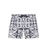[Dolce & Gabbana Kids] Dolce & Gabbana Kids Baby Majolica swim trunks M 9-12 black