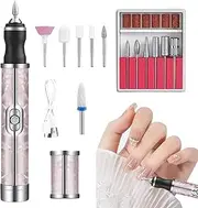Manicure Drill,Portable Nail Drill Set - Gel Polish Remover, Low Noise Pedicure Tool, Hand Fingernail Tools for Gel Nails Polish & Grind