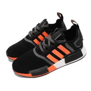 adidas 休閒鞋 NMD R1 襪套 運動 男鞋 愛迪達 boost中底 避震 休閒穿搭 黑 橘 G55575 [ACS 跨運動]