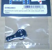 HOT RACING SHM24M01 ALUMINUM LOCK SERVO ARM 2H M3 MOUNT 24T HITEC NEW NIP
