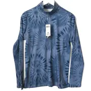 32 DEGREES Blue Tie Dye Lightweight Athletic Quarter Zip Jacket - Size XS - NWT