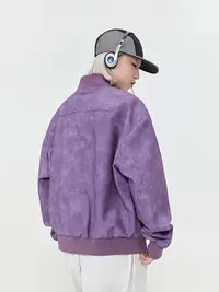 在飛比找Yahoo!奇摩拍賣優惠-MADEEXTREME飛行夾克外套男女潮牌寬松美式棒球領PU
