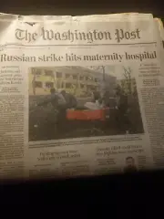 The Washington Post Thursday March 10 2022. Russian strike hits maternity...