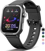 Mgaolo Kids Smart Watch,Fitness Tracker with Heart Rate Sleep Monitor for Boys Girls,Waterproof Activity Tracker Pedometer Step Counter for Android iPhone (Used Without app/Phone) (Black)