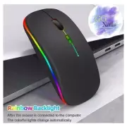 2.4GHz Bluetooth Wireless Optical Mouse USB Rechargeable RGB Office PC ‍
