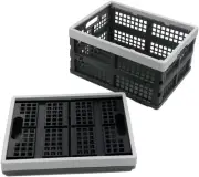 16-Liter Collapsible Storage Crates/Stackable Storage Container Basket, Set of 2