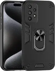 Compatible with Samsung Galaxy A73 5G Case,Compatible with Samsung Galaxy A73 5G SM-A736 Car Mount Magnetic Stand [Hard PC+TPU] 2 in 1 Black