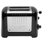 Dualit 2 Slot Lite Toaster DU26208 Black - Small & Large Bread Toast