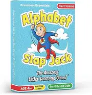 Arizona GameCo Alphabet Slap Jack - a Fun ABC Letter Learning Card Game - Kids Learn Upper/Lowercase Letter Recognition and Letter Sounds While Playing a Fun Game - Preschool Thru 1st Grade